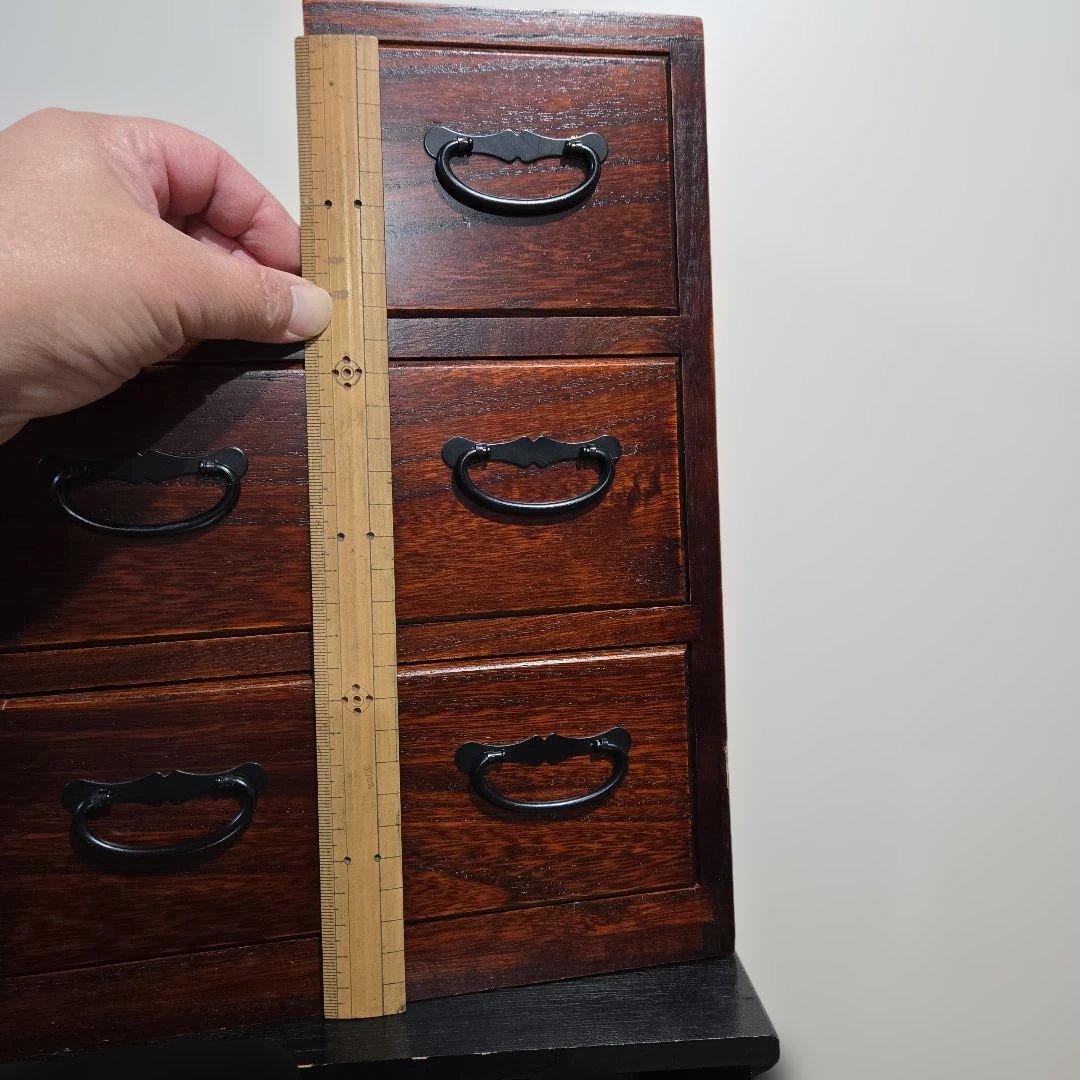 木製 ミニ階段箪笥 小物入れ アンティーク 昭和レトロ