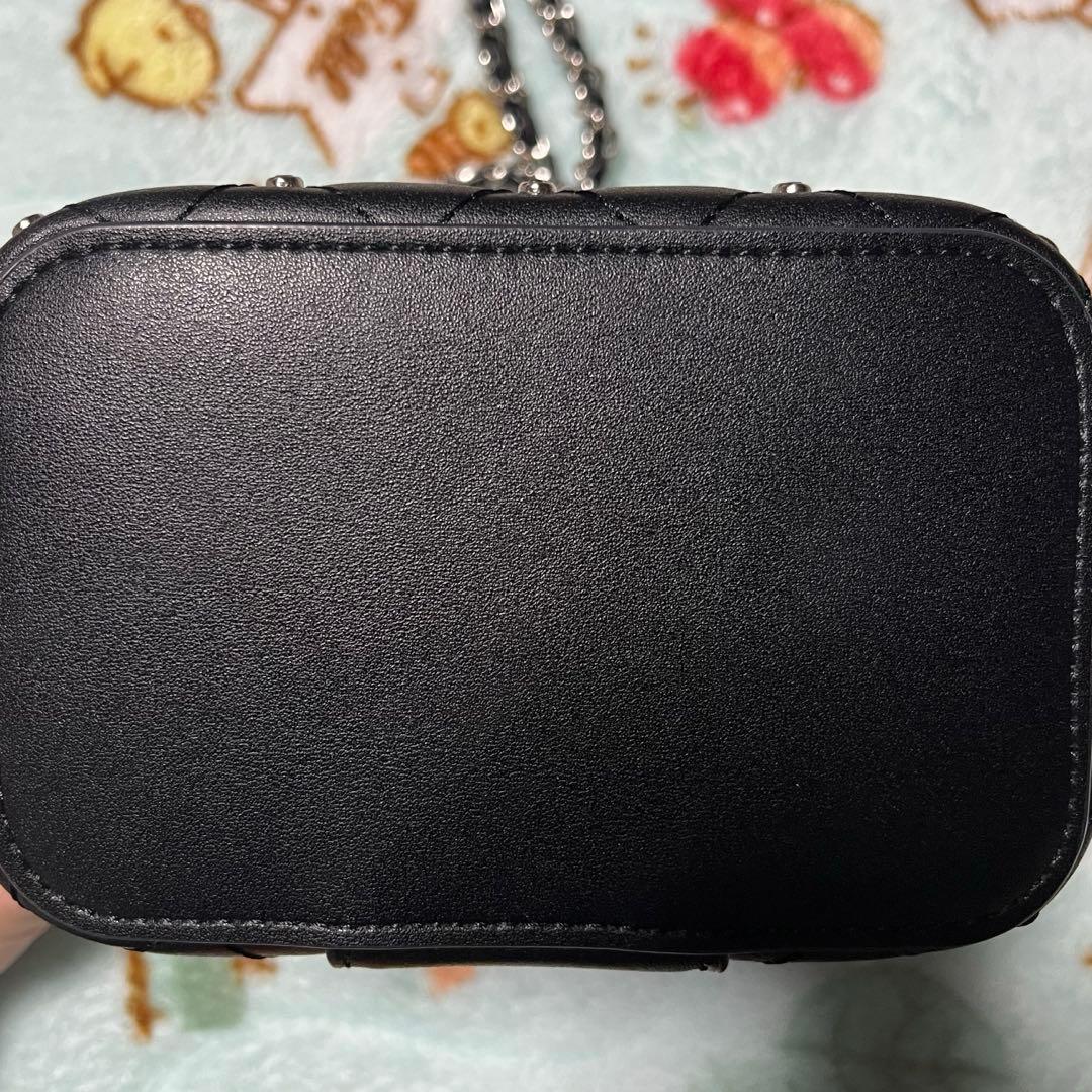 Darich ダーリッチ キルティングビジュースクエアミニバッグ BLK