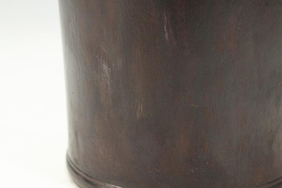 中国美術 紫檀 筆筒 文房四宝 高12.5cm(HA421)