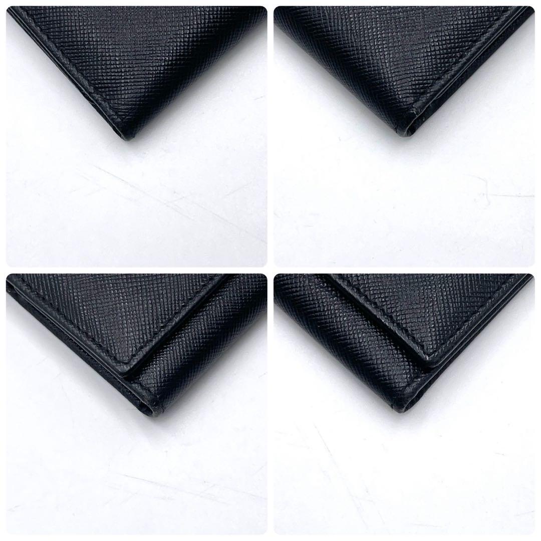 極美品○ PRADA プラダ キーケース 6連 三角ロゴ サフィアーノ レザー