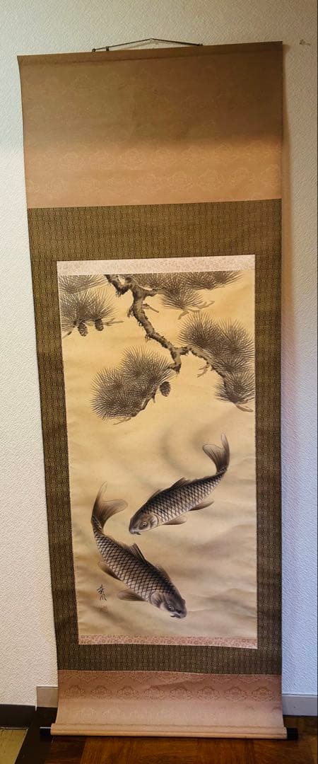 草風　水墨画 山水画 風景画 掛け軸 壁掛け飾り