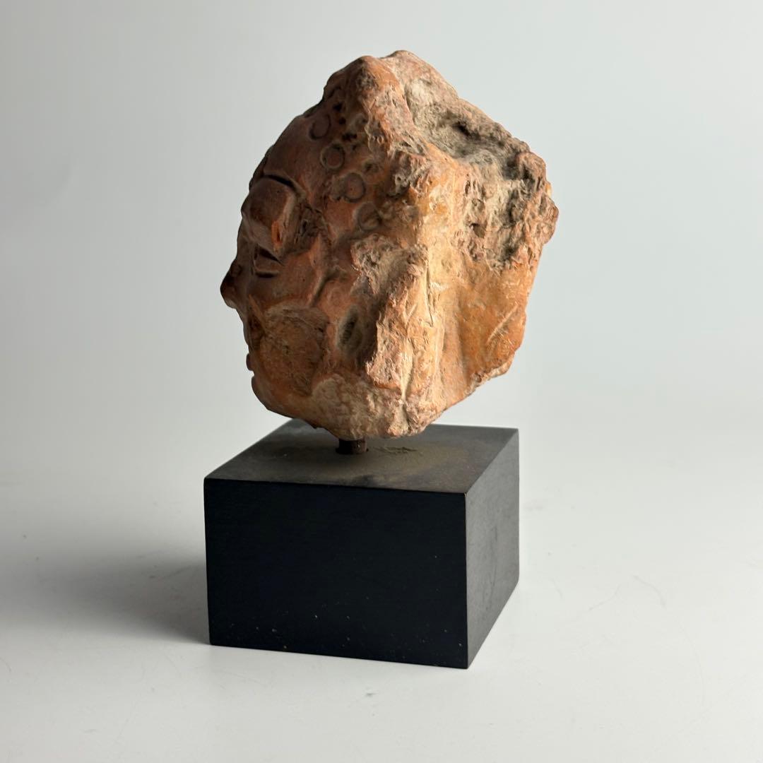 テラコッタ ラピタ 仏頭 ガンダーラ 仏教美術 - メルカリ