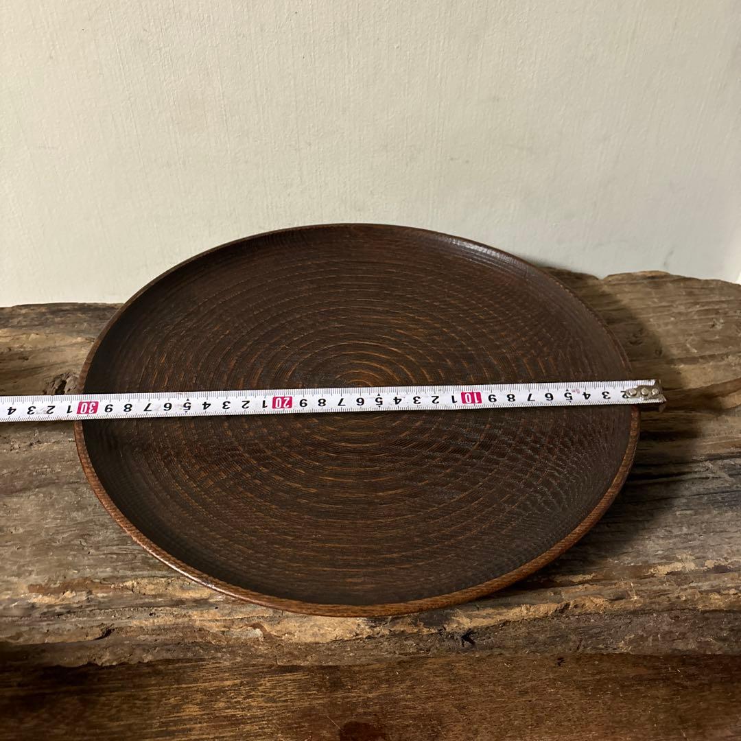 公式 ストアホビー・楽器・アート - 千筋 独楽文 木地盆 ⑧丸盆 栗盆