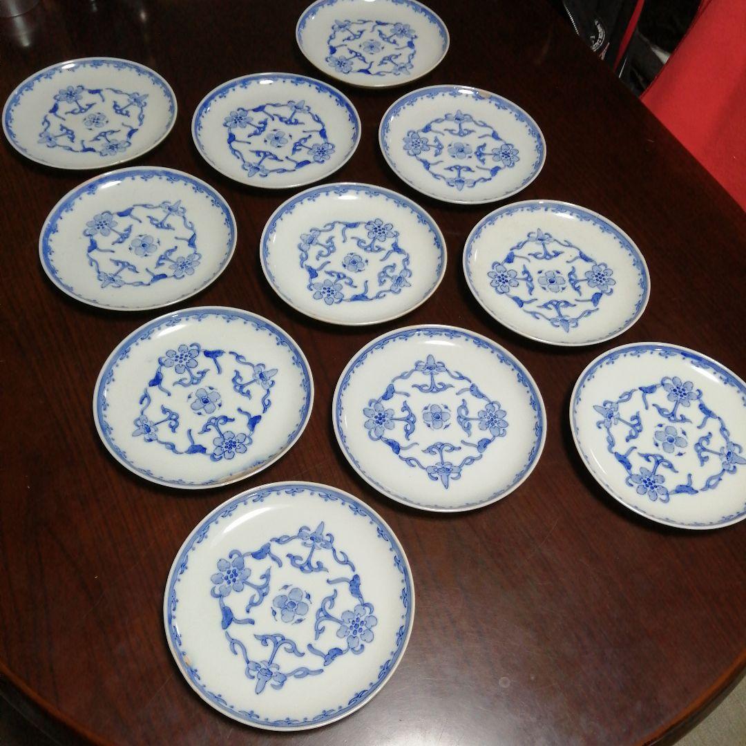 骨董古伊万里染付中皿11枚