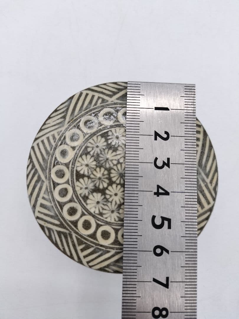 c455 香合 富士五湖窯 青三島 細川秀年 木箱 茶道具 古物