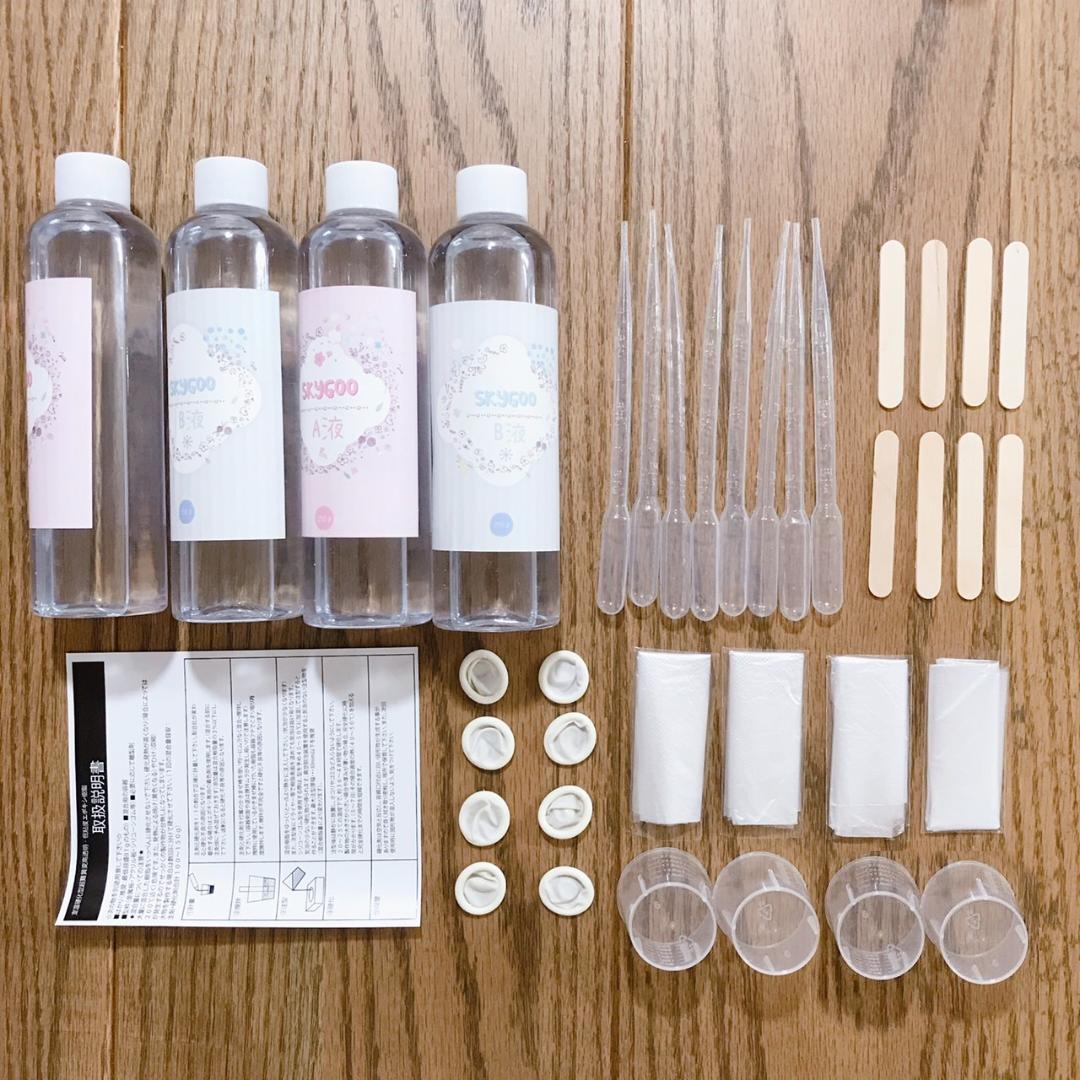 しらたま★1000g×3個★レジン液★大容量★セット★AB液エポキシ樹脂