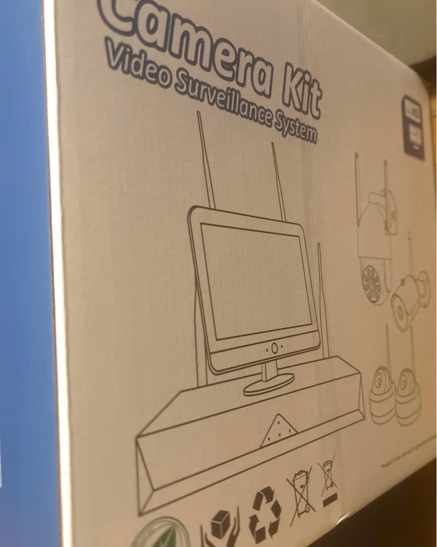 4台 防犯カメラ 屋外 IP66防水防塵 500万画素 超高画素 モニター付き