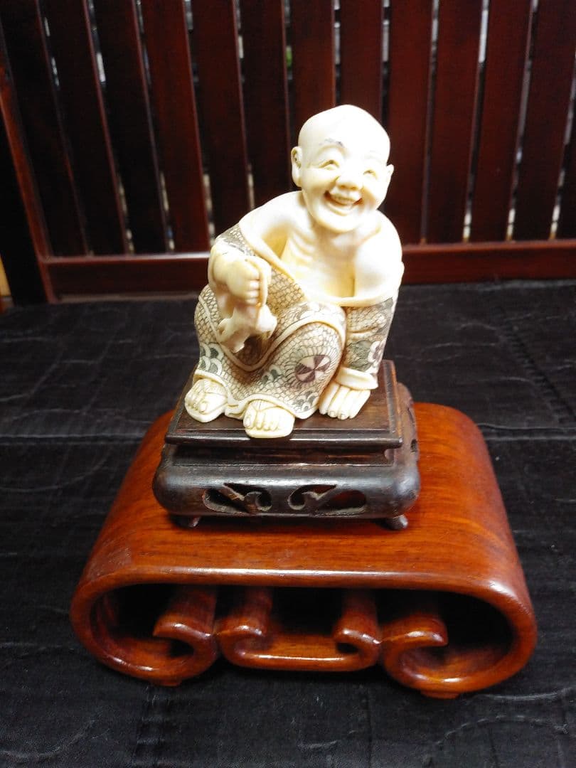 村秀鬼瓦工房】鬼もひるね 金棒 鬼の置物 安田瓦 装飾瓦 新潟県 工芸品