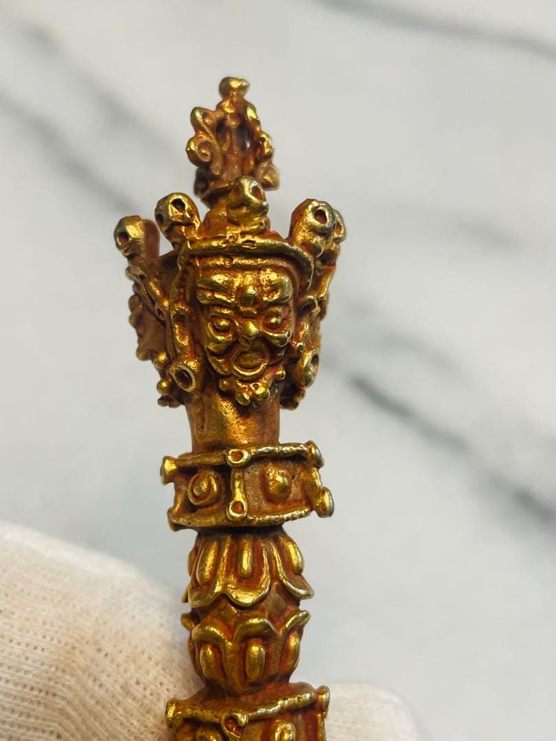 チベット密教 新品 プルパ 10㎝ 憤怒神 守護神 龍 655