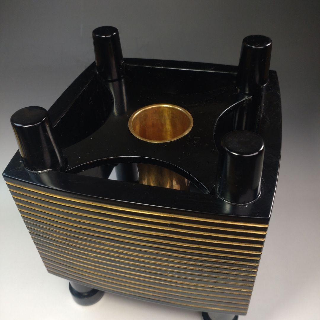 イ221 花入『初瀬川 柳庵』『柳庵好 金線糸巻花生 漆塗 共箱』茶道具