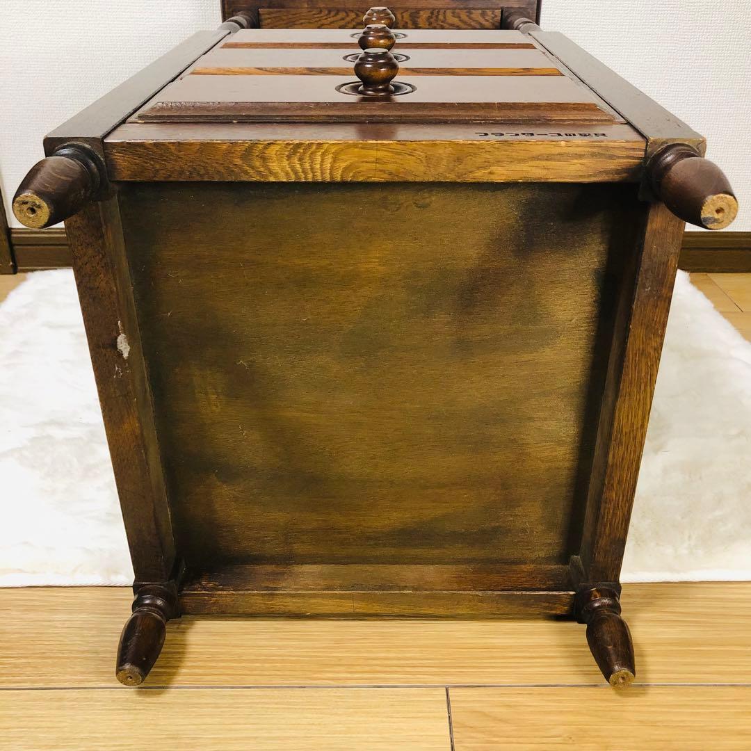 北海道高級民芸家具 古箪電話台 昭和レトロ