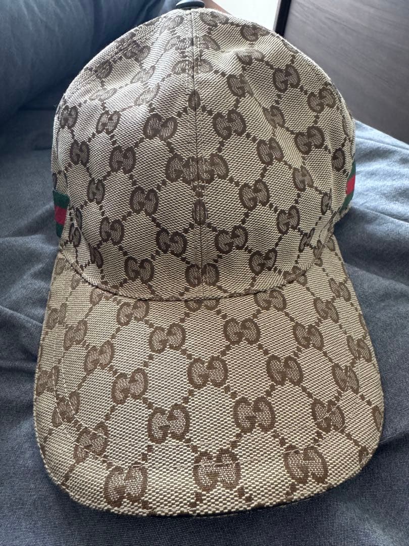 Gucci GGパターン キャップ Gucci ブラック GGパターン キャップ L