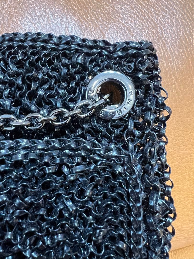 アンテプリマ オッキエッロ ショルダースモール エナメルブラック美品