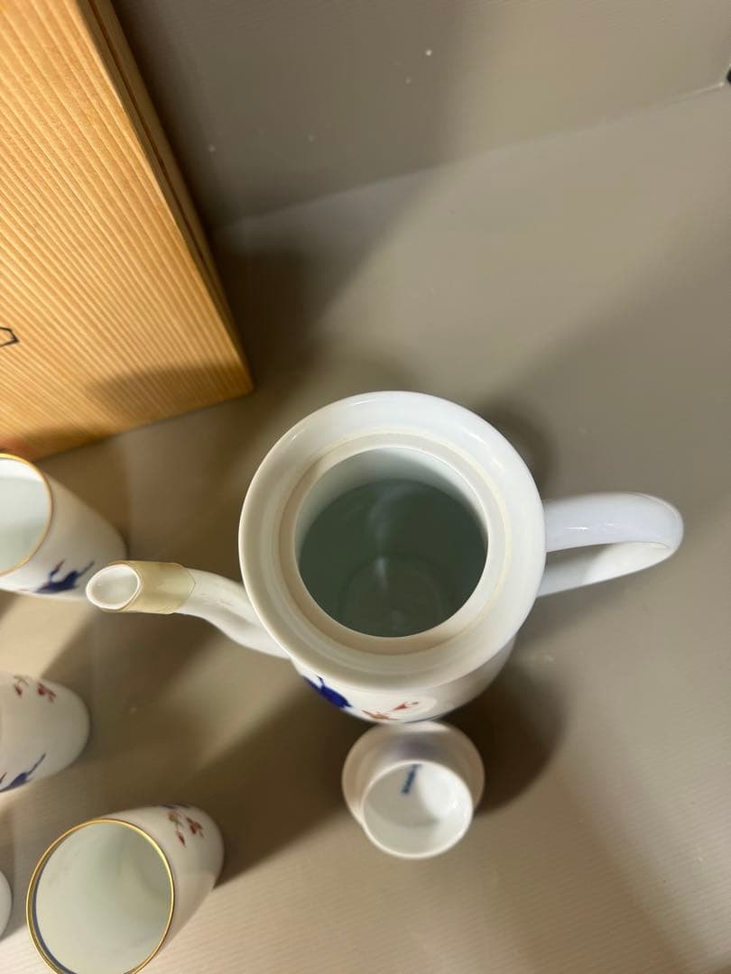 2370 香蘭社 オールド 1950年代 茶器セット ティーポット1客 湯呑5客