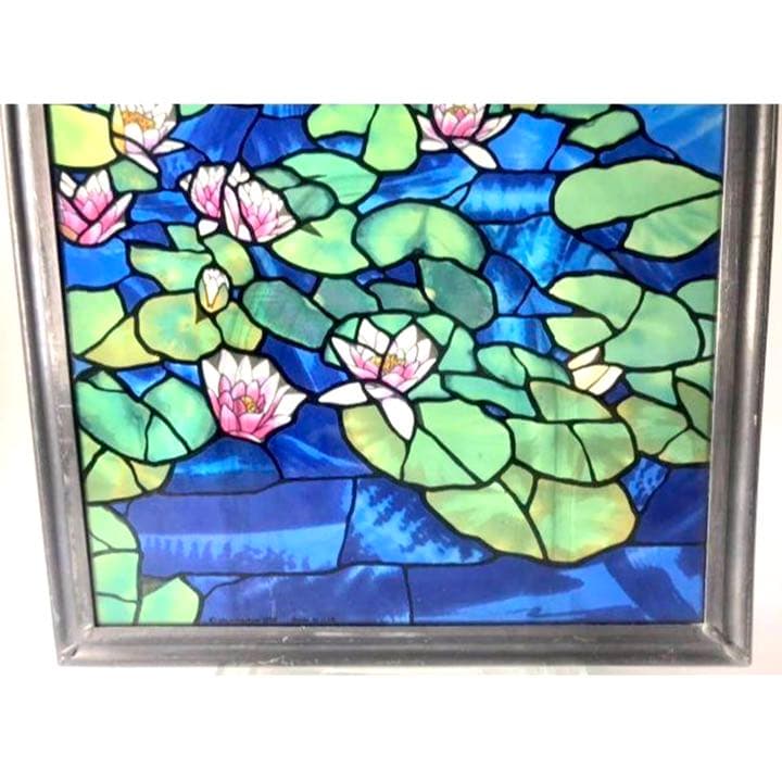 グラスマスターズ社 ヴィンテージ ステンドグラス 植物園 睡蓮の池 USA