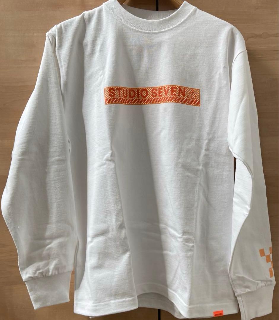 なつ様専用☆STUDIO SEVEN☆スタジオ セブン ロンT白×オレンジ｜☆