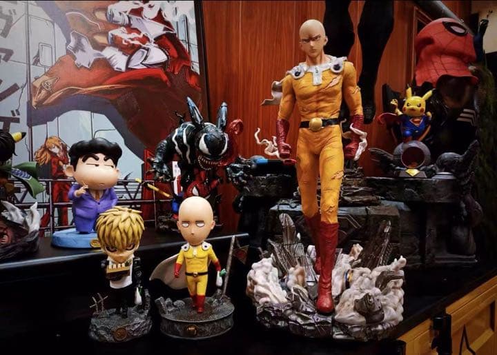 ワンパンマン ハゲマント 1/4 ガレージキット ガレキ スタチュー⑤の