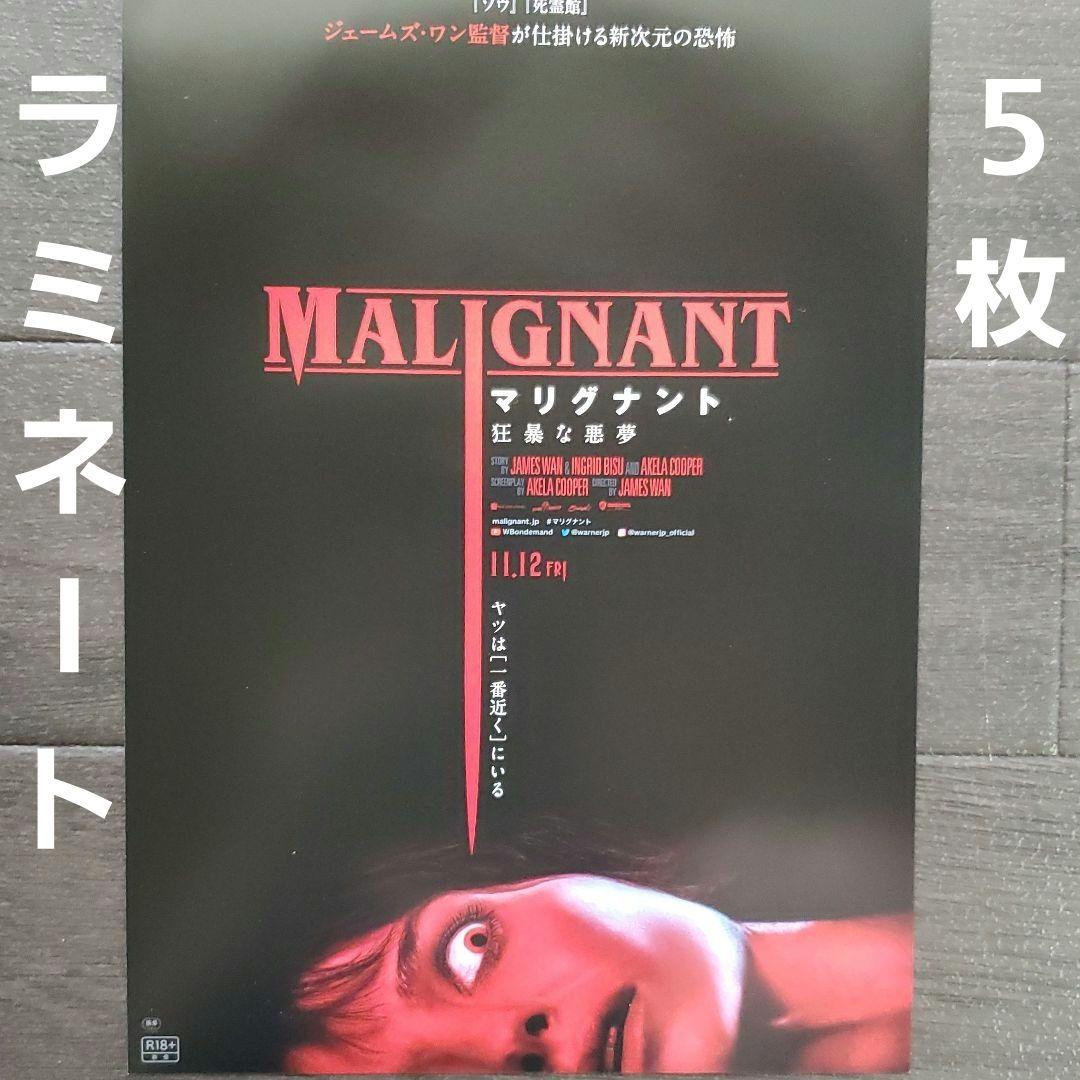 映画 マリグナント 狂暴な悪夢 ラミネート+ チラシ フライヤー 5枚