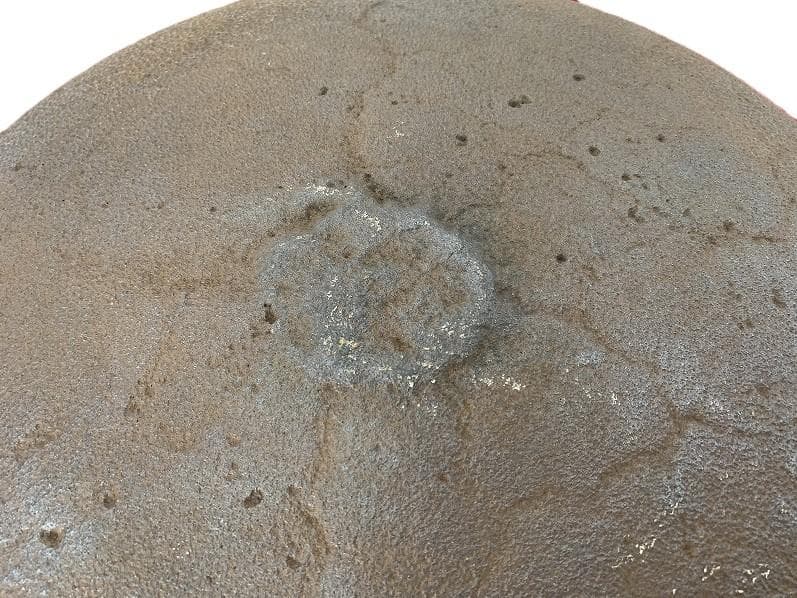 古道具 大きな和鉄鋳の鉄鍋 直径(外径）約61㎝ 古民具 大鍋 深鍋 茹で鍋