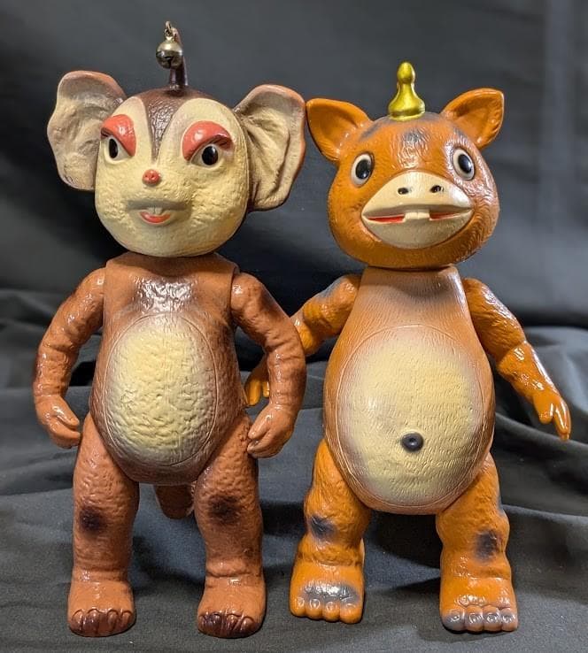 ブースカ＆チャメゴン（イヌクマ）ソフビフィギュア2体セット