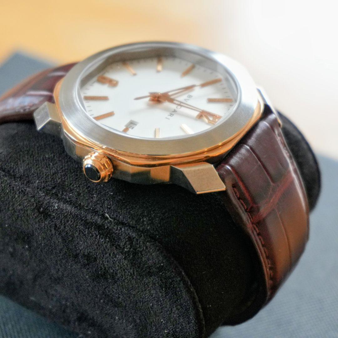 【美品・正規保証書付】ブルガリ オクト ローマ 102703 使用数回程度