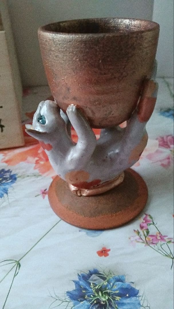 西村芳弘　アニマル杯　ネコノ話　セラミック　東京大丸　個展購入