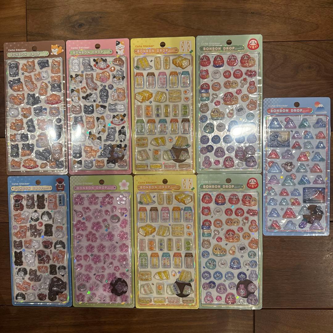 ボンボンドロップシール和柄9シート - メルカリ