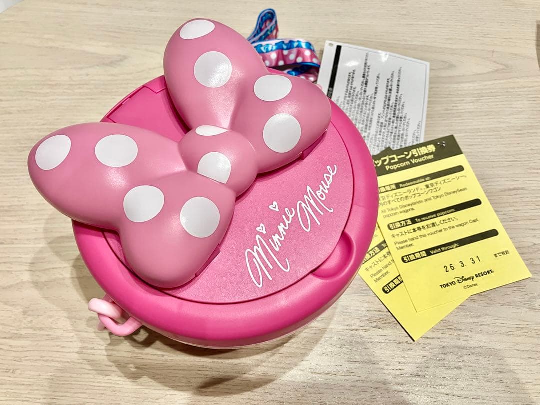 ミニー ポップコーンバケット リボン 新品 未使用 ディズニーランド