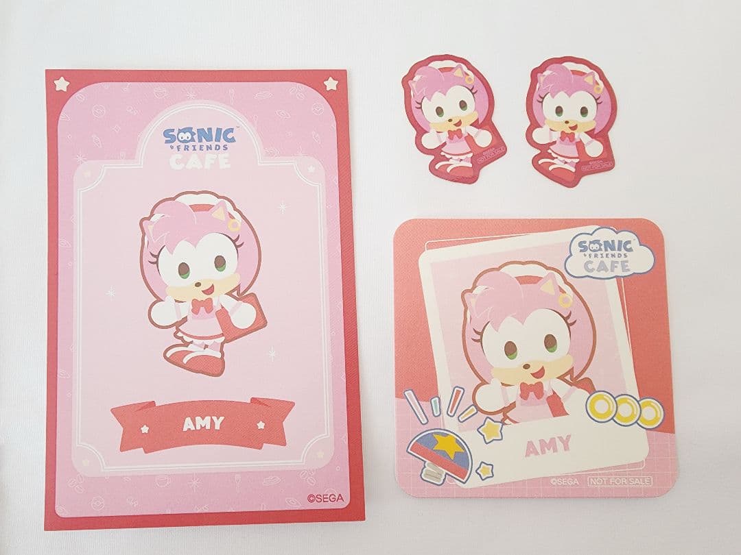 ソニックフレンズカフェ ポストカード コースター ステッカー エミー