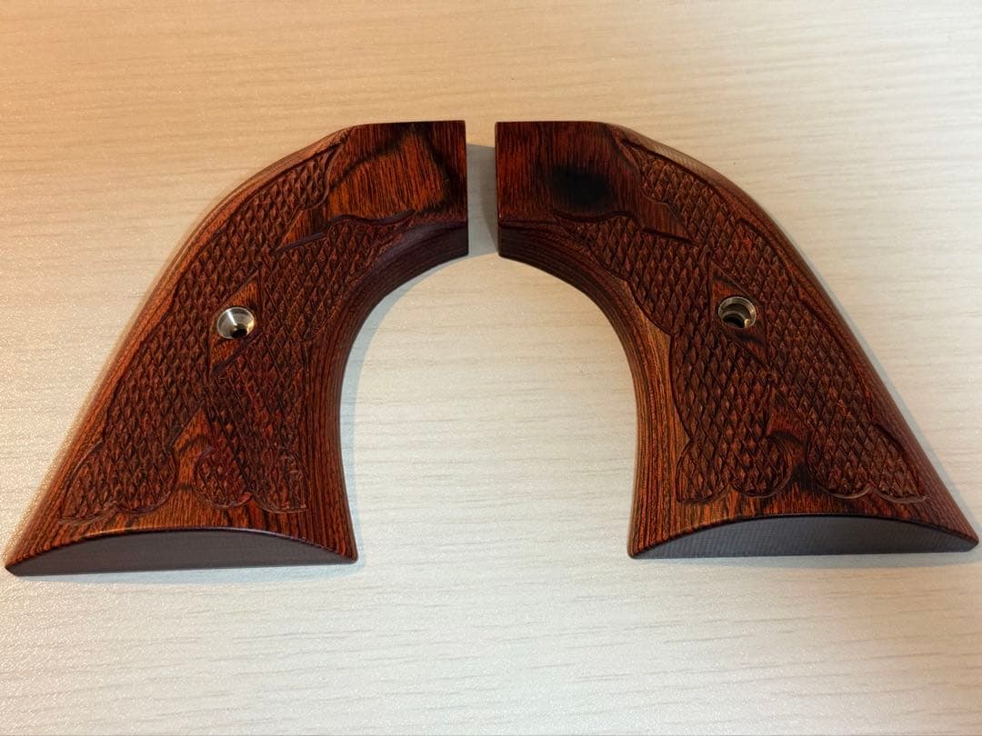 Arms SUPPLY タナカ SAAペガサス2対応 チェッカーウッドグリップ