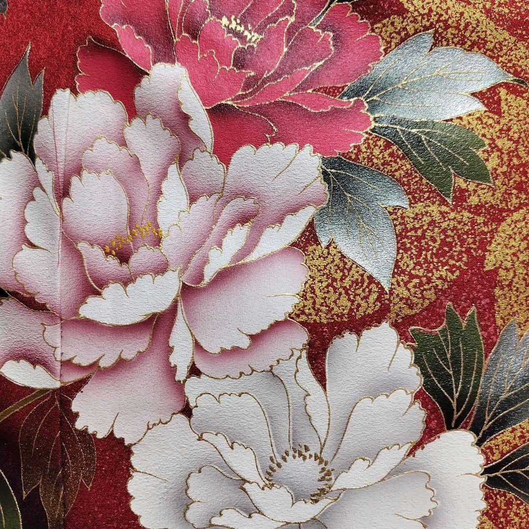 振袖フルセット(7点)・成人式・さがみ誂製・大輪牡丹・金銀彩加工