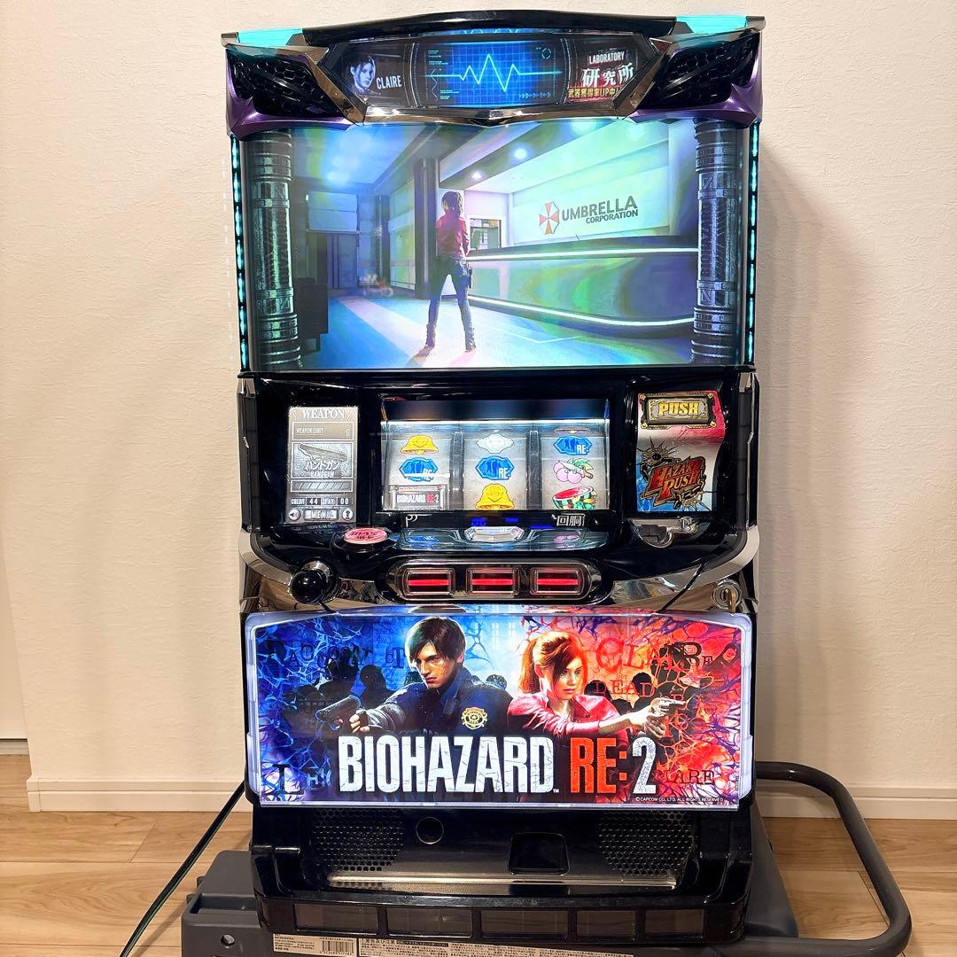 ✨美品✨ パチスロ バイオハザードRE2 実機 6.5号機 コイン不要機付き