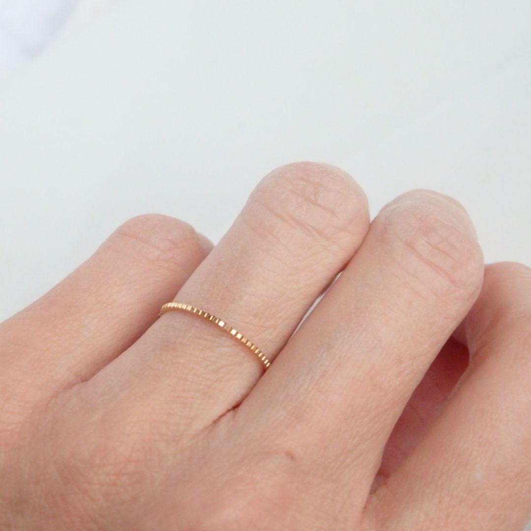 hana ★.★　k18リング　チェーンリング　ベネチアンチェーン