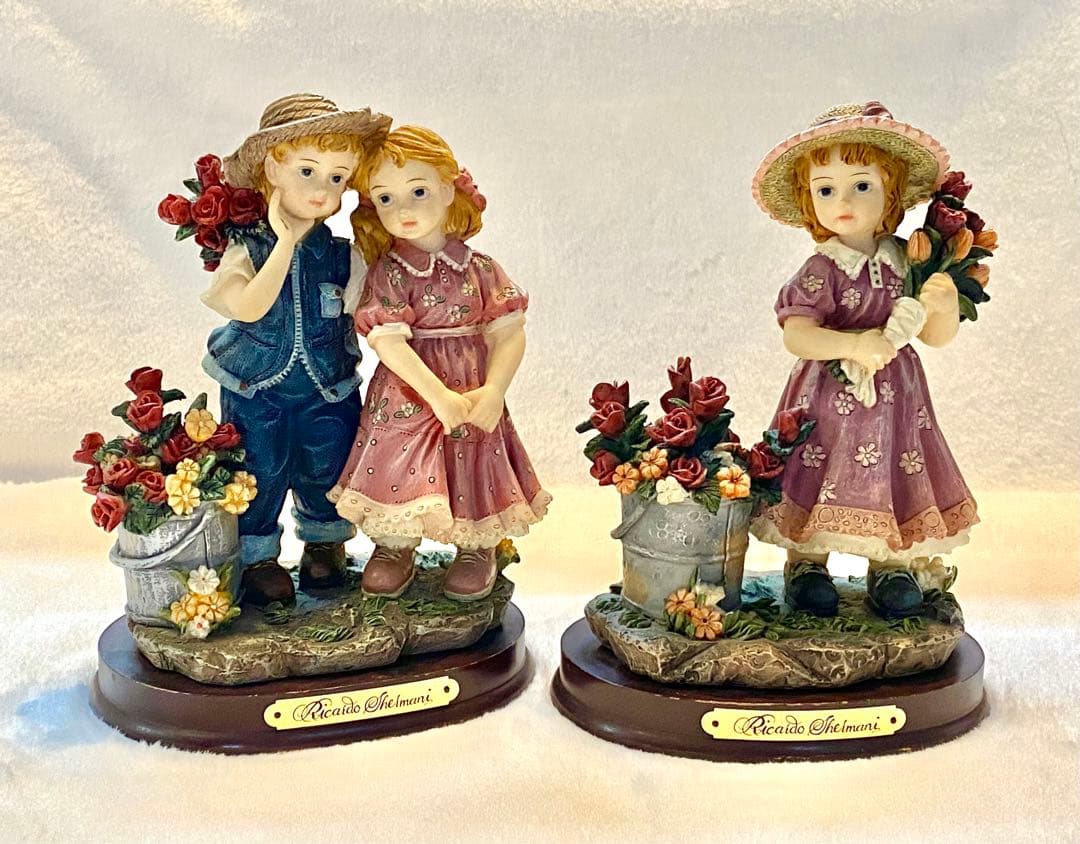 Ricardo Shermani 陶器フィギュアセット #アンティーク リカルドシェル