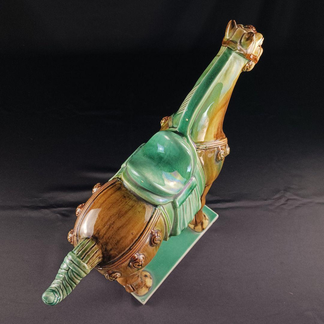 Y2293-35 中国美術 唐三彩 立馬置物 高さ46㎝ 大型 - メルカリ