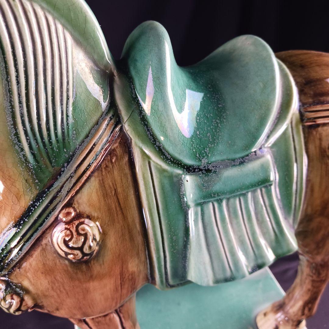 Y2293-35 中国美術 唐三彩 立馬置物 高さ46㎝ 大型 - メルカリ