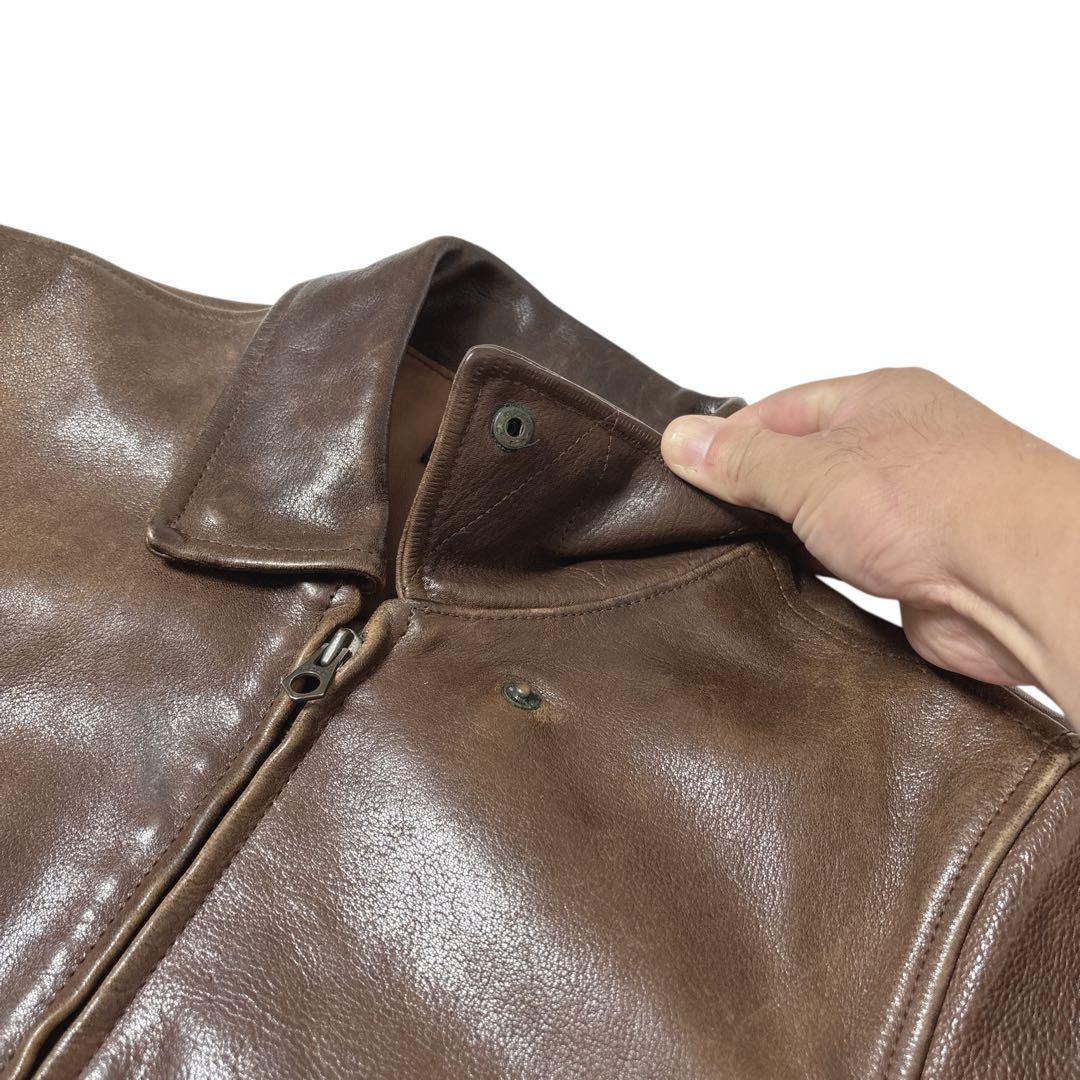 マ*ゆ様 90s ラルフローレン a2 フライトジャケット ブラウン 雰囲気抜群