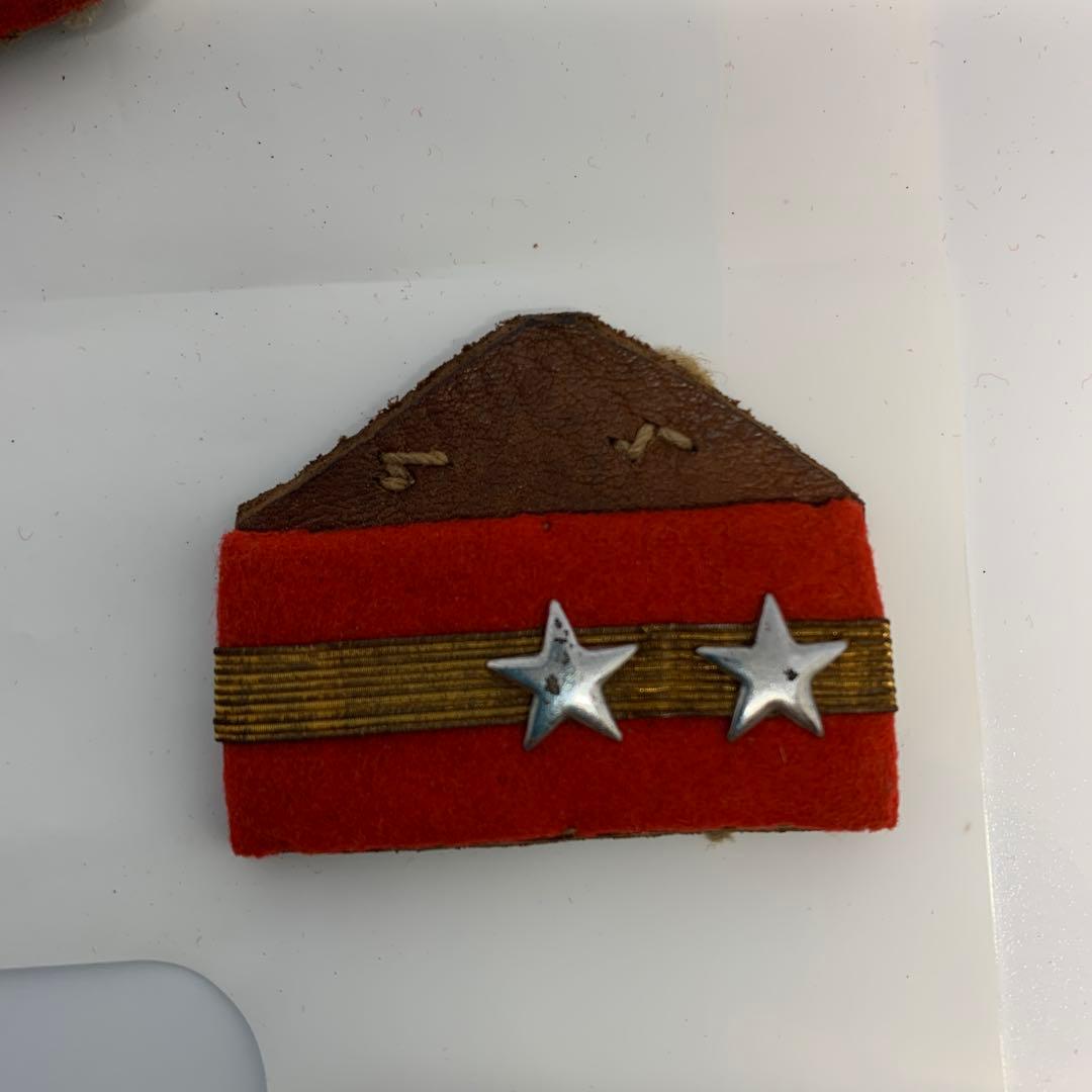 ボタン付き　大日本帝国陸軍 軍曹(⭐︎⭐︎)襟章 階級章その他セット