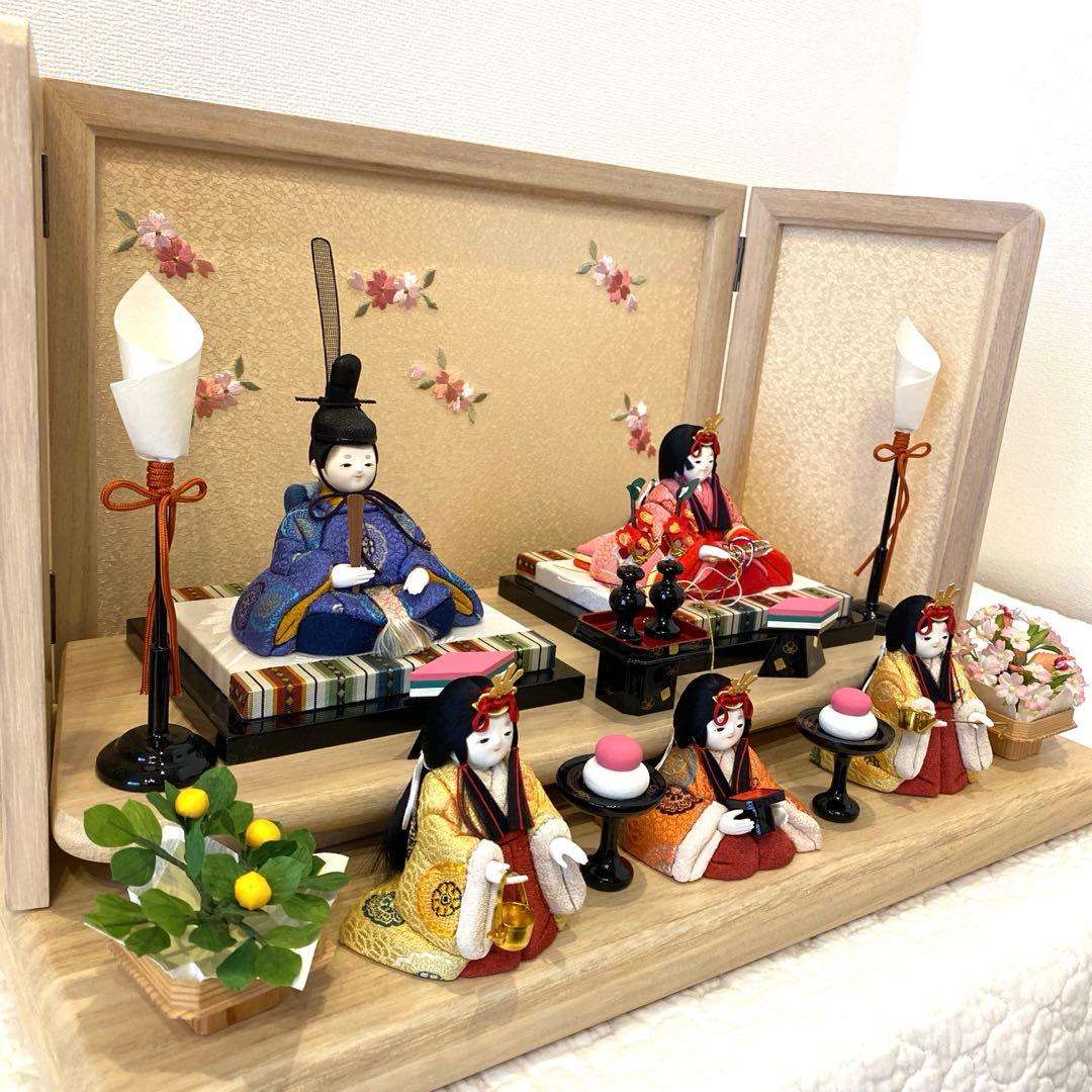 雛人形 5人飾り 2段 コンパクト ひな飾り
