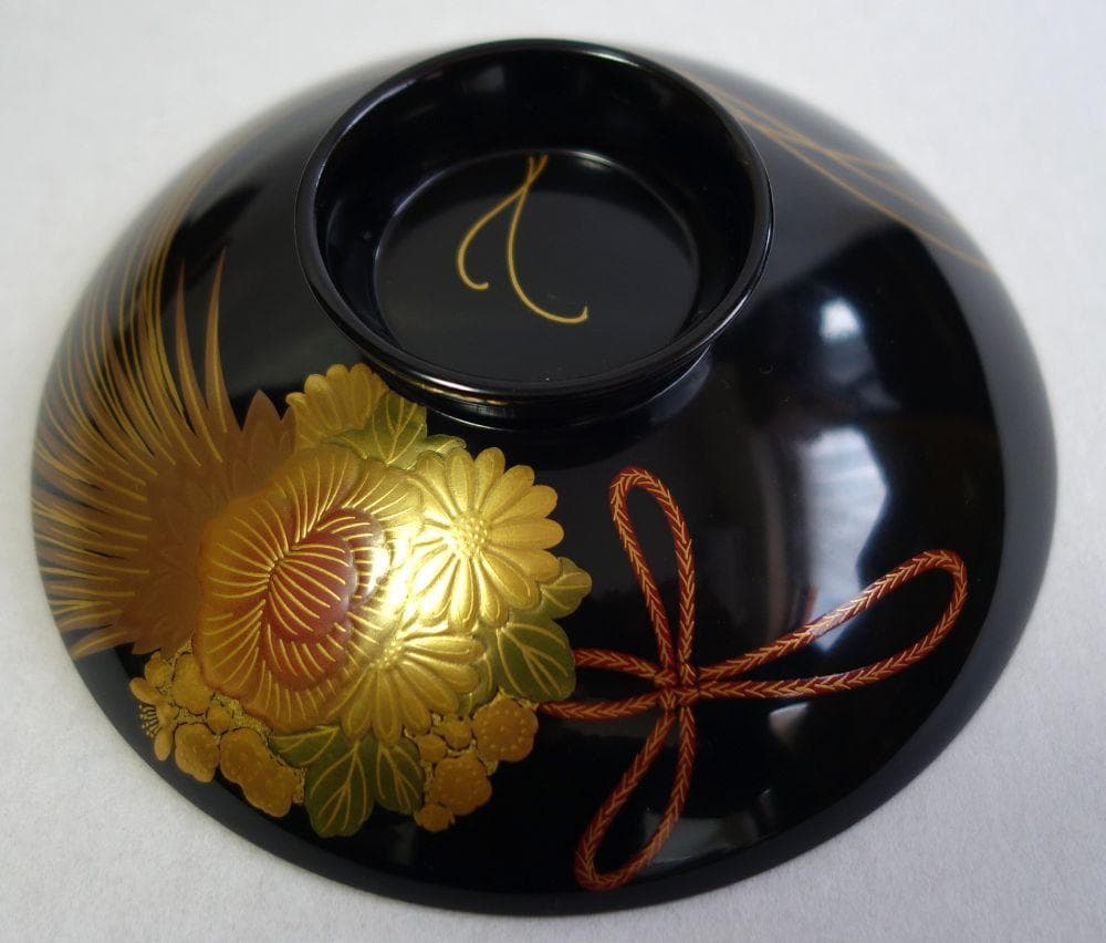 輪島塗 くす玉蒔絵 吸物椀５客