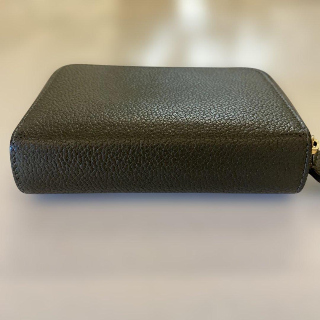 〈美品〉SAINT LAURENT PARIS 折り財布 レザー カーキ　箱有り