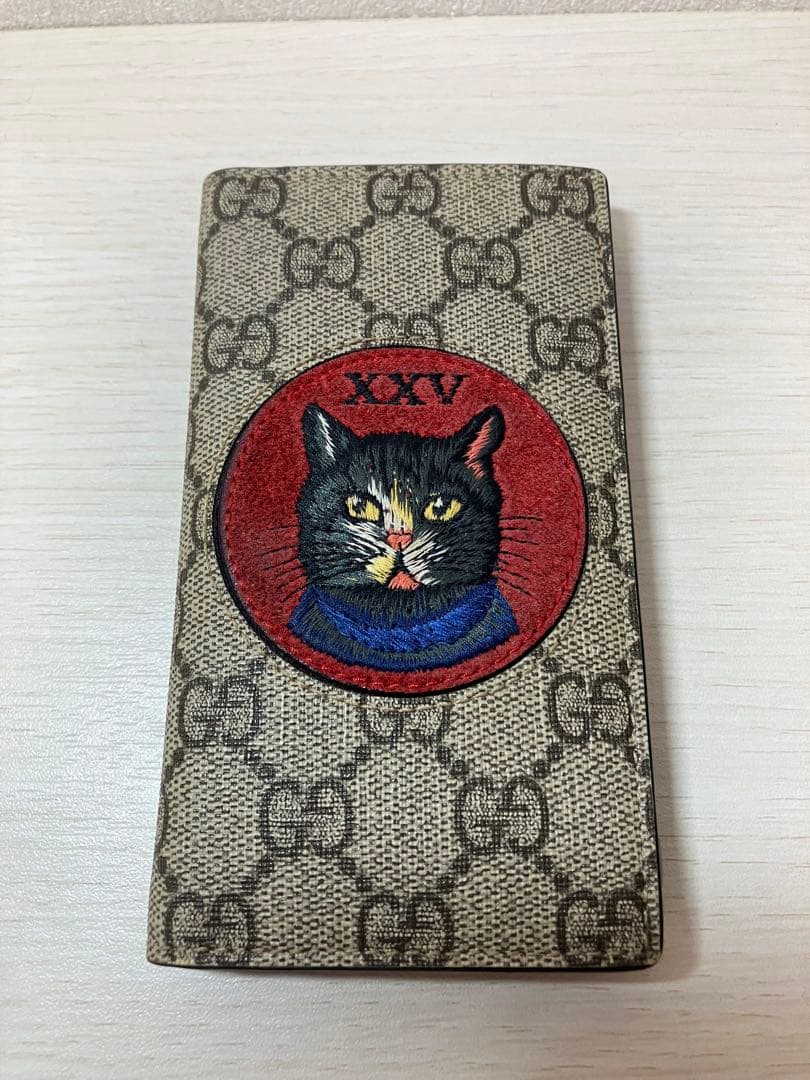【希少】極美品　GUCCI グッチ　スマホケース　ミスティックキャット　猫
