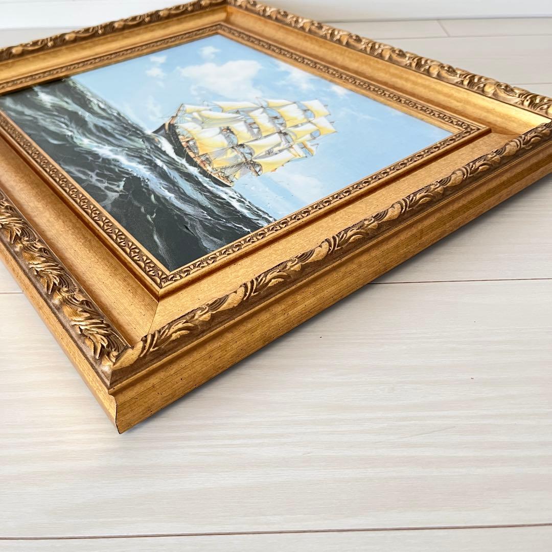 新品未使用】名画 ブルーウォーター マクレガー 立体複製 4号 豪華額装