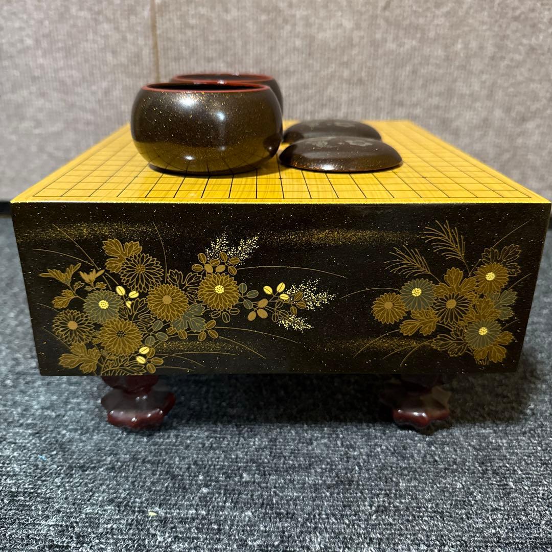 漆芸 碁盤 柳山作 金蒔絵 ミニチュア 囲碁 碁盤 囲碁盤 姫碁盤 - メルカリ