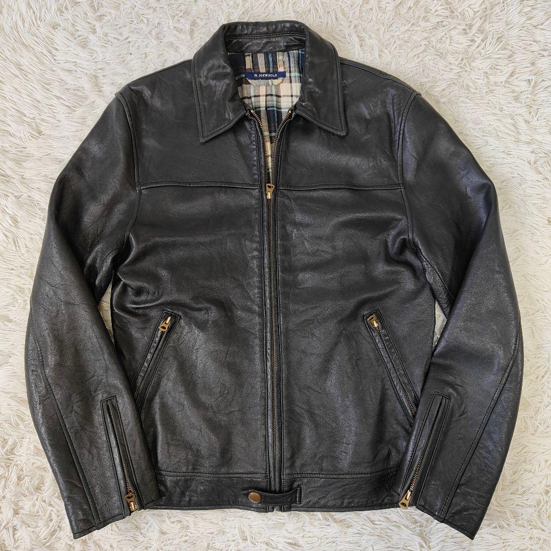 極上ラムレザー】XL✨R.NEWBOLD シングルライダースジャケット 黒