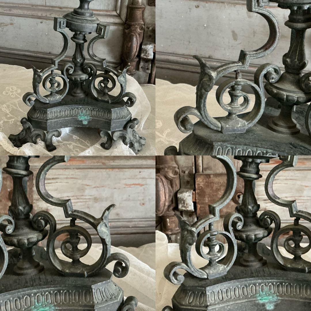 19世紀中期 フランスアンティーク 祭壇用大きな燭台 教会 キャンドル