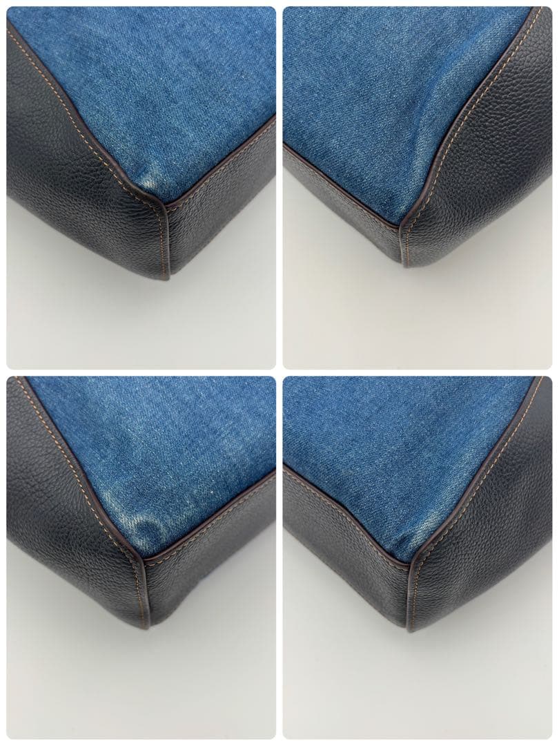 COACH コーチ デニムブルー ショルダーバッグ 2way ティーローズ