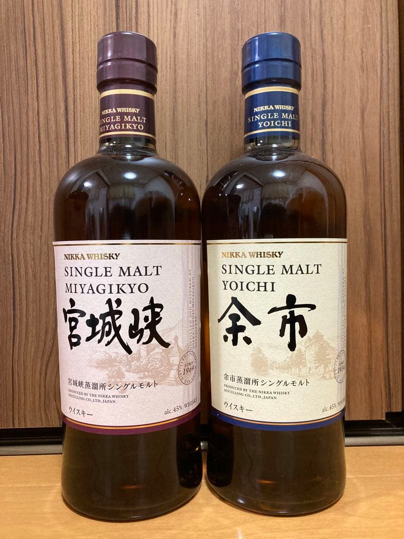 ニッカ 余市 宮城峡 4本セット シングルモルト ウイスキー 700ml