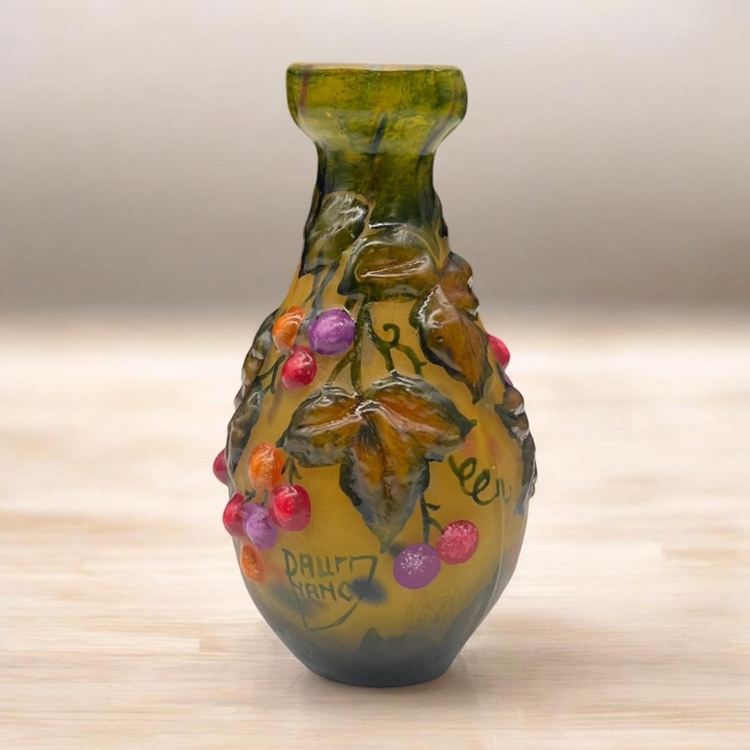 ◇証明書付◇Daum Nancyドームナンシー花瓶エナメル彩 スフレ技法