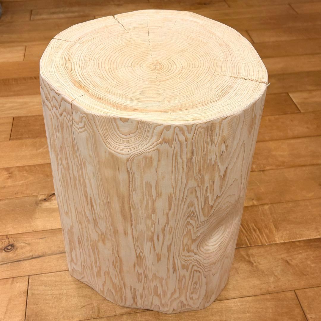 檜　丸太　椅子　スツール　特大　No.1068